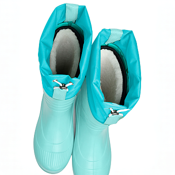 Резиновые сапоги AirBoots с меховыми вкладышами, цвет мятный - Обувь ЭВА для мужчин, женщин и детей от производителя Колесник