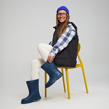 Сапоги резиновые женские Леди, цвет темно-синий - Обувь ЭВА для мужчин, женщин и детей от производителя Колесник