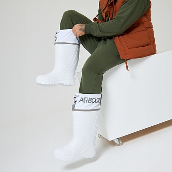 Резиновые сапоги AirBoots с меховыми вкладышами, цвет белый - Обувь ЭВА для мужчин, женщин и детей от производителя Колесник