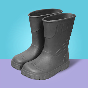 Сапоги резиновые женские Леди, цвет серый - Обувь ЭВА для мужчин, женщин и детей от производителя Колесник