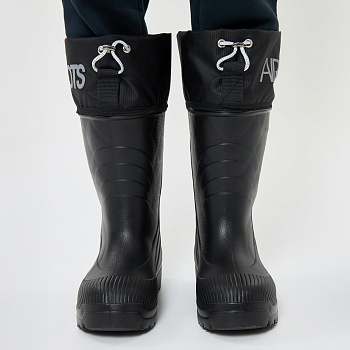 Резиновые сапоги AirBoots с меховыми вкладышами, цвет черный - Обувь ЭВА для мужчин, женщин и детей от производителя Колесник