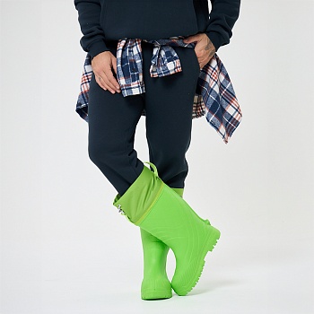 Резиновые сапоги AirBoots с меховыми вкладышами, цвет салатовый - Обувь ЭВА для мужчин, женщин и детей от производителя Колесник