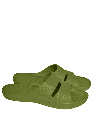 Шлепанцы детские, подростковые, цвет оливковый - Обувь ЭВА для мужчин, женщин и детей от производителя Колесник