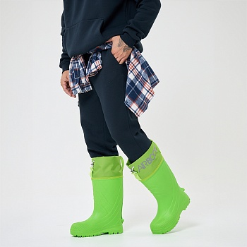 Резиновые сапоги AirBoots с меховыми вкладышами, цвет салатовый - Обувь ЭВА для мужчин, женщин и детей от производителя Колесник