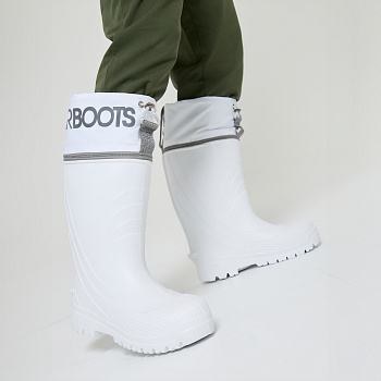 Резиновые сапоги AirBoots с меховыми вкладышами, цвет белый - Обувь ЭВА для мужчин, женщин и детей от производителя Колесник