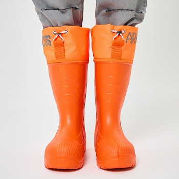 Резиновые сапоги AirBoots с меховыми вкладышами, цвет оранжевый - Обувь ЭВА для мужчин, женщин и детей от производителя Колесник