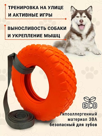 Игрушка для собак кольцо, цвет оранжевый - Обувь ЭВА для мужчин, женщин и детей от производителя Колесник