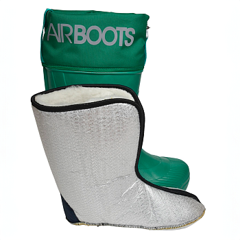 Резиновые сапоги AirBoots с меховыми вкладышами, цвет зеленый - Обувь ЭВА для мужчин, женщин и детей от производителя Колесник