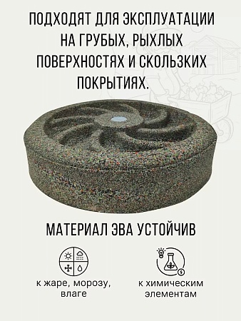 Колесо бескамерное для мусорного бака, тачки, тележки диаметром 38 см, цвет графитная крошка - Обувь ЭВА для мужчин, женщин и детей от производителя Колесник