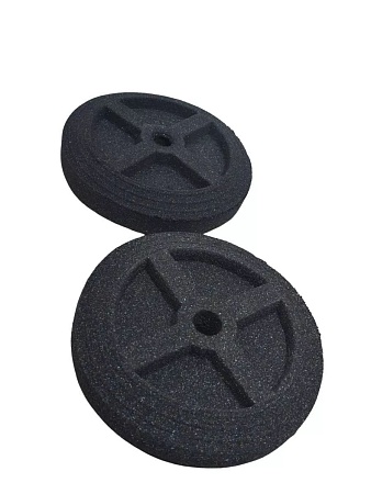 Колеса на оси для мусорного бака, тачки, тележки диаметром 20 см, цвет графитная крошка - Обувь ЭВА для мужчин, женщин и детей от производителя Колесник