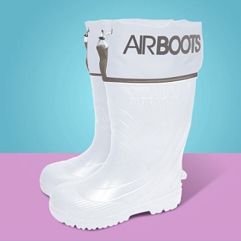 Сапоги резиновые детские Airbootskids с меховыми вкладышами, цвет белый - Обувь ЭВА для мужчин, женщин и детей от производителя Колесник