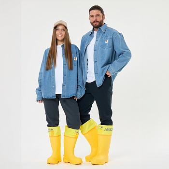 Резиновые сапоги AirBoots с меховыми вкладышами, цвет желтый - Обувь ЭВА для мужчин, женщин и детей от производителя Колесник